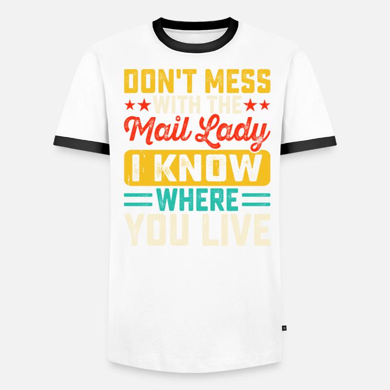Briefträger Postbote Männer Kontrast-T-Shirt