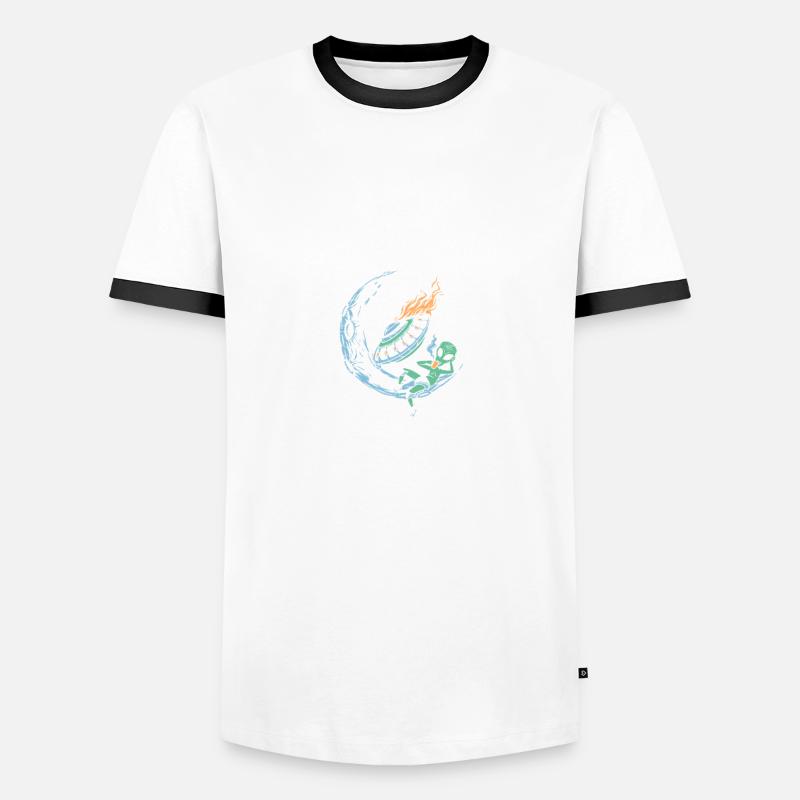 Restez bizarre Objet volant non identifié dans l’espace T-shirt contrasté Homme