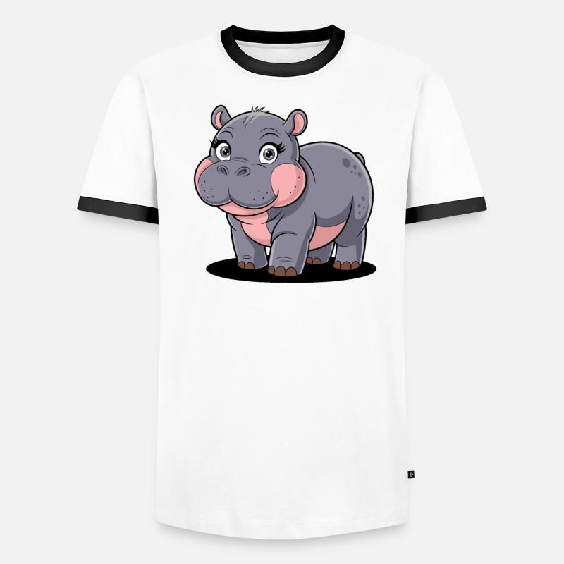 Moo Deng Warnung Passiv Aggressiv Nilpferd Männer Kontrast-T-Shirt