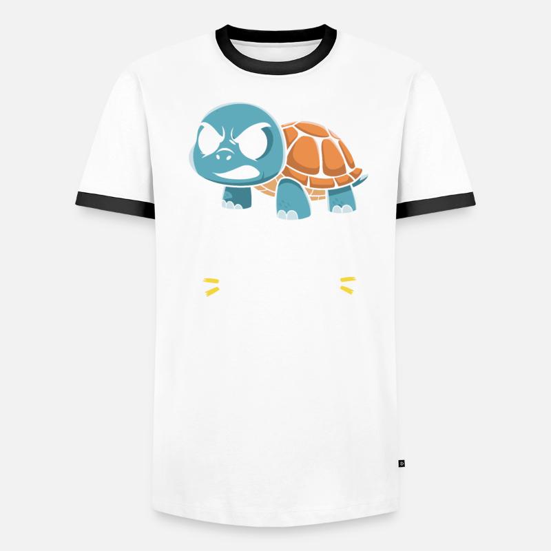 Warning Passive Aggressive Turtle Graphics Men's Ringer Shirt