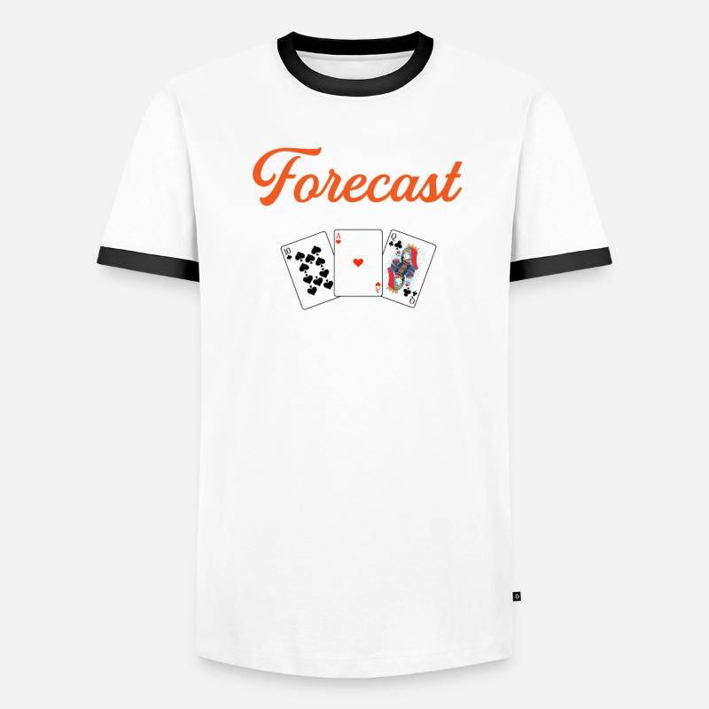Cribbage weekend forecast funny cribbage Men's Ringer Shirt