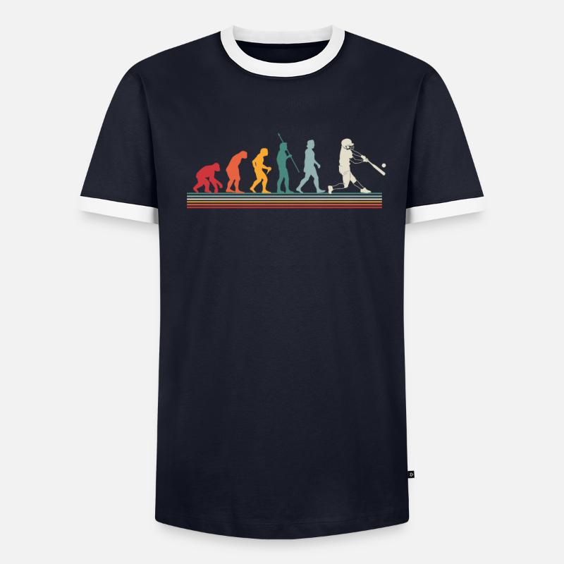 Evolution Baseball Softball Geschenk - Männer Kontrast-T-Shirt - undefined