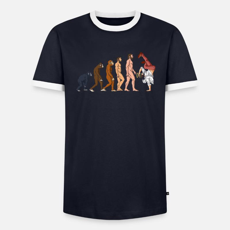 Breakdancing Evolution Breakdancer Break Dance Männer Kontrast-T-Shirt
