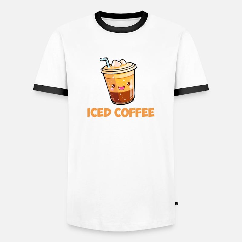Propulsé par du café glacé, café glacé T-shirt contrasté Homme
