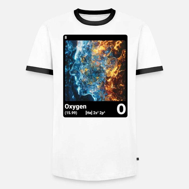 Periodic Table Element Oxygen (O) 008 Men's Ringer Shirt