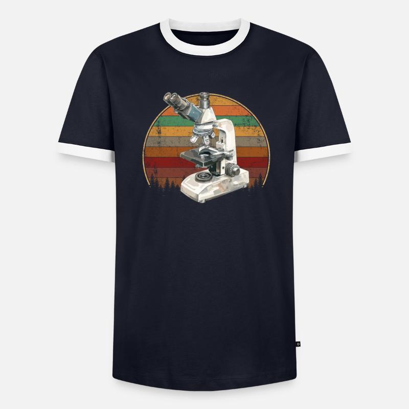 Microscopy Scientist Biologist Microscope - Männer Kontrast-T-Shirt - undefined