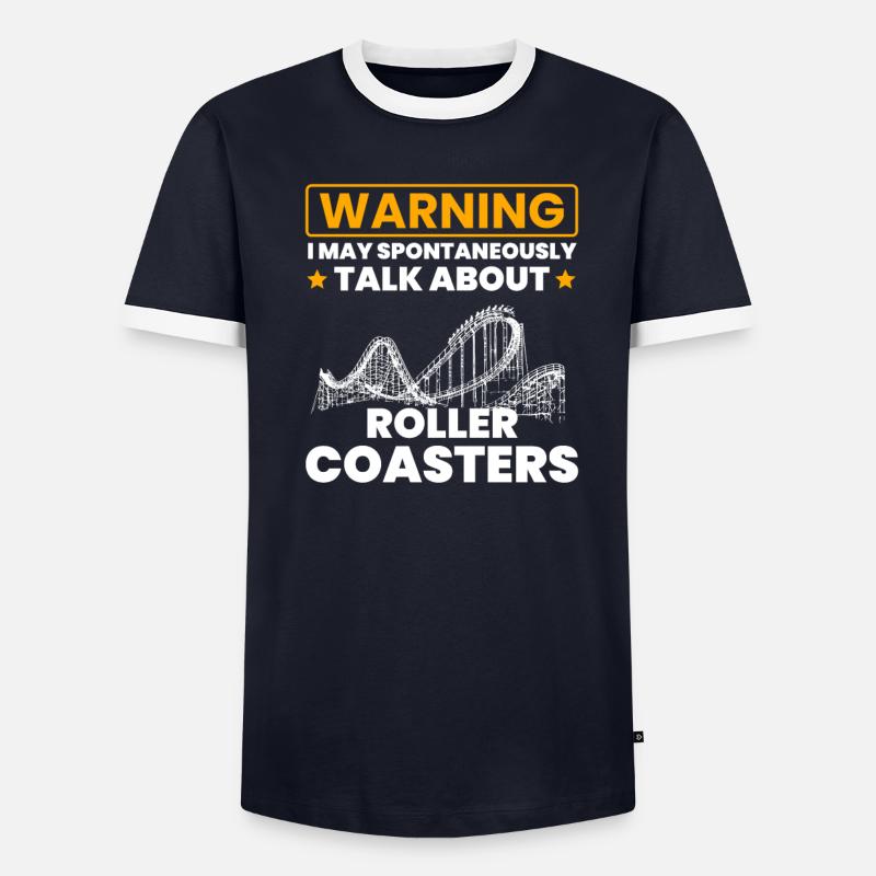talk spontaneously rollercoasters - Männer Kontrast-T-Shirt - undefined