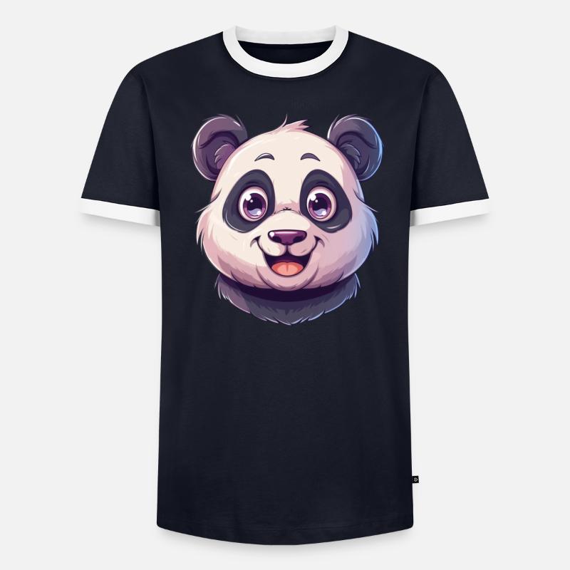 Panda Ours Panda géant japonais T-shirt contrasté Homme
