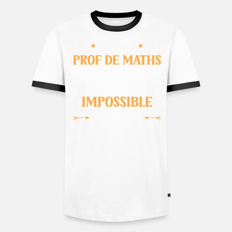 Super prof de maths T-shirt contrasté Homme