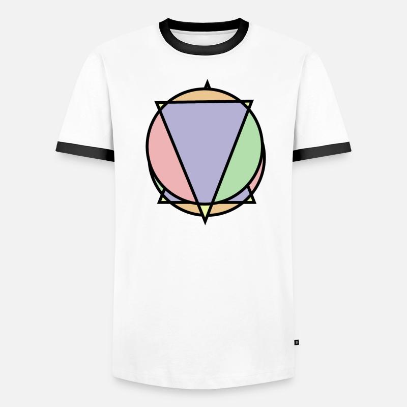 Triangle meets circle Men's Ringer Shirt