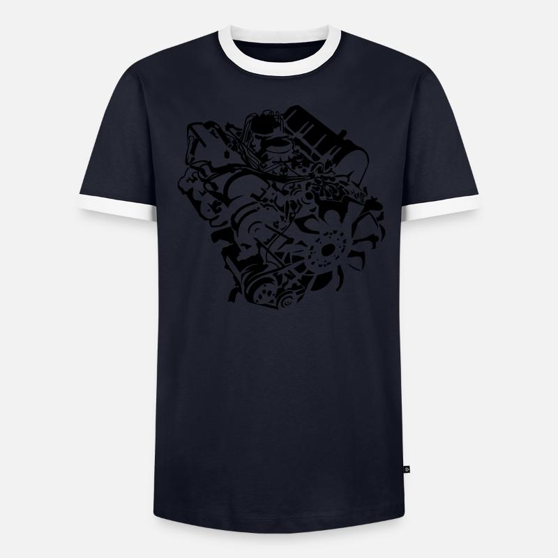 V8_Motor T-shirt contrasté Homme
