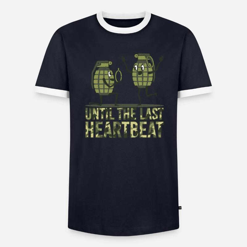 Bague de mariage grenat Wedding Ring Fuse Application T-shirt contrasté Homme