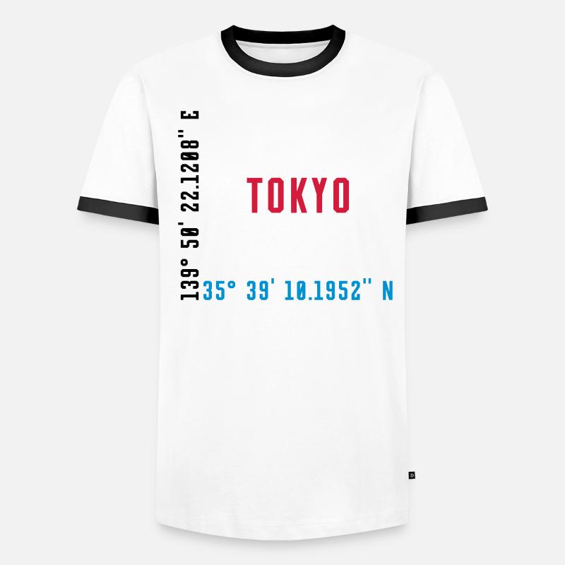 TOKYO - JAPAN - GPS COORDINATES / COORDINATES Men's Ringer Shirt