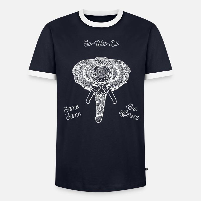 Sa Wat Dii - Same Same but Different Thailand Männer Kontrast-T-Shirt