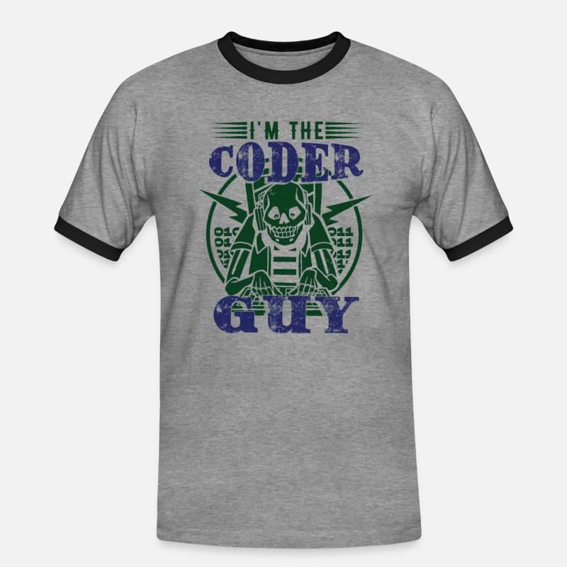 I'm The Coder Guy - Men's Ringer Shirt - heather grey/black