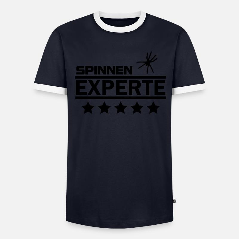 spinnen experte Männer Kontrast-T-Shirt