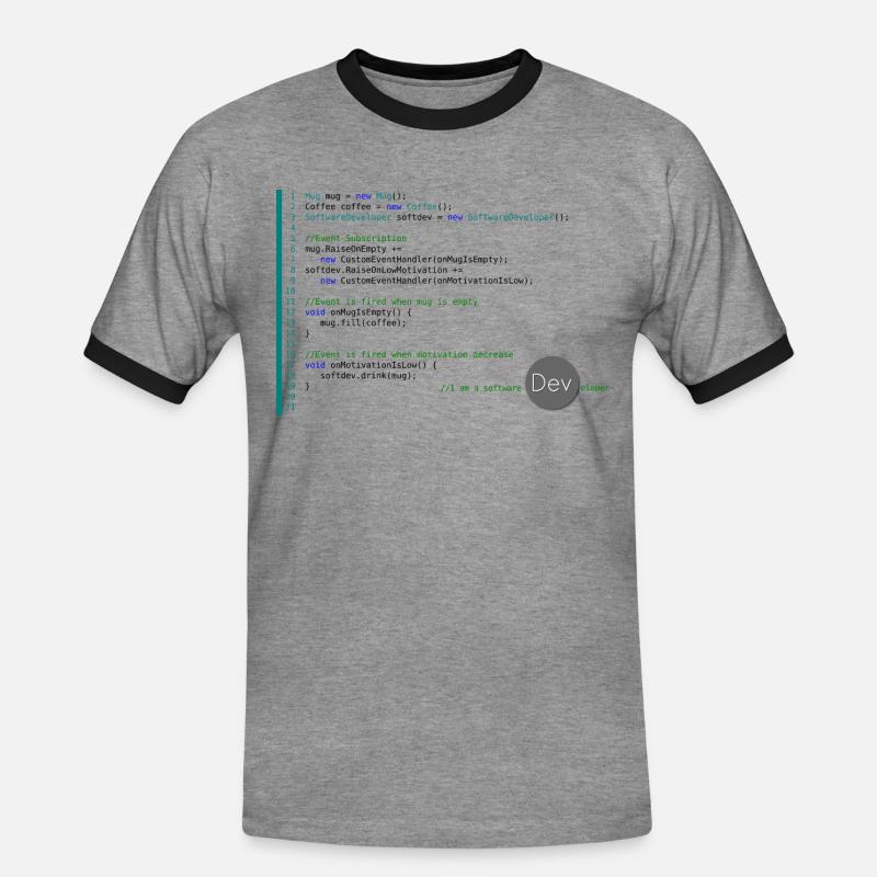 I am a Software Developer - Männer Kontrast-T-Shirt - Grau meliert/Schwarz