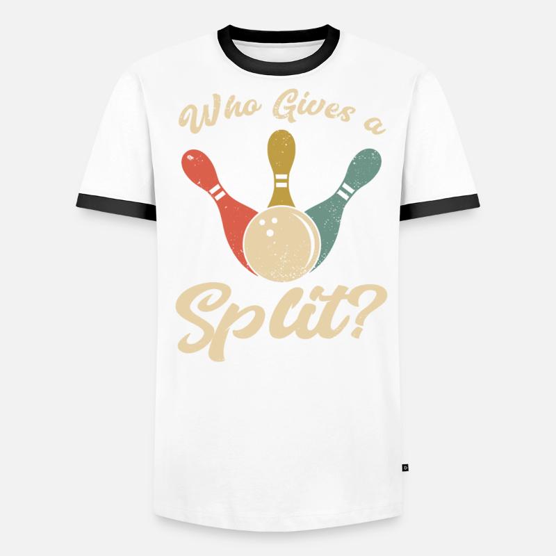 Bowling Bowler Gutter Strike Replacement Needles Men's Ringer Shirt