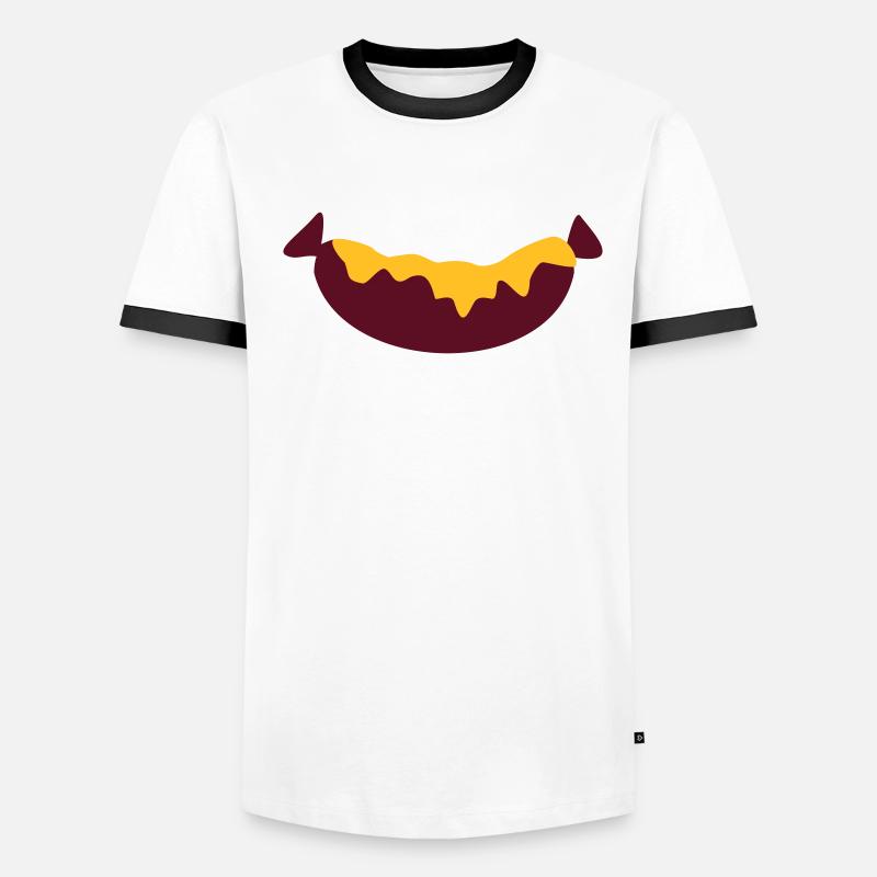 Wurst Männer Kontrast-T-Shirt