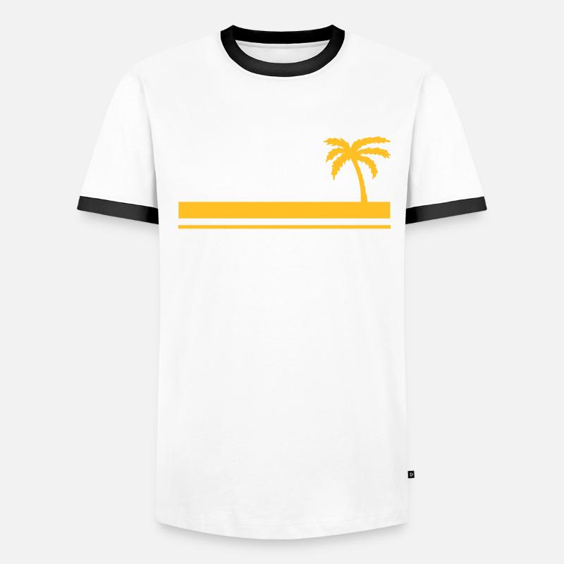 Summer Palm Tree Men's Ringer Shirt