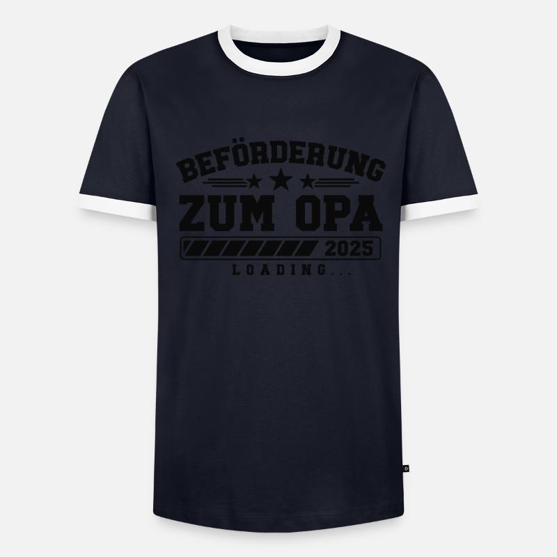 Beförderung zum Opa 2025 loading Männer Kontrast-T-Shirt