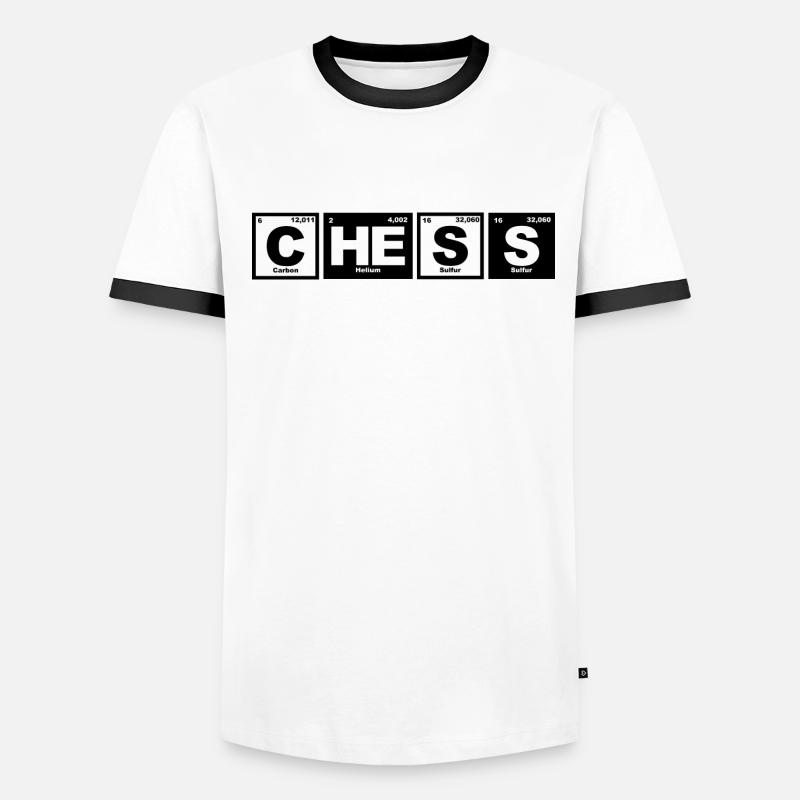 Chess - Periodic Table - Chemistry - Elements Men's Ringer Shirt