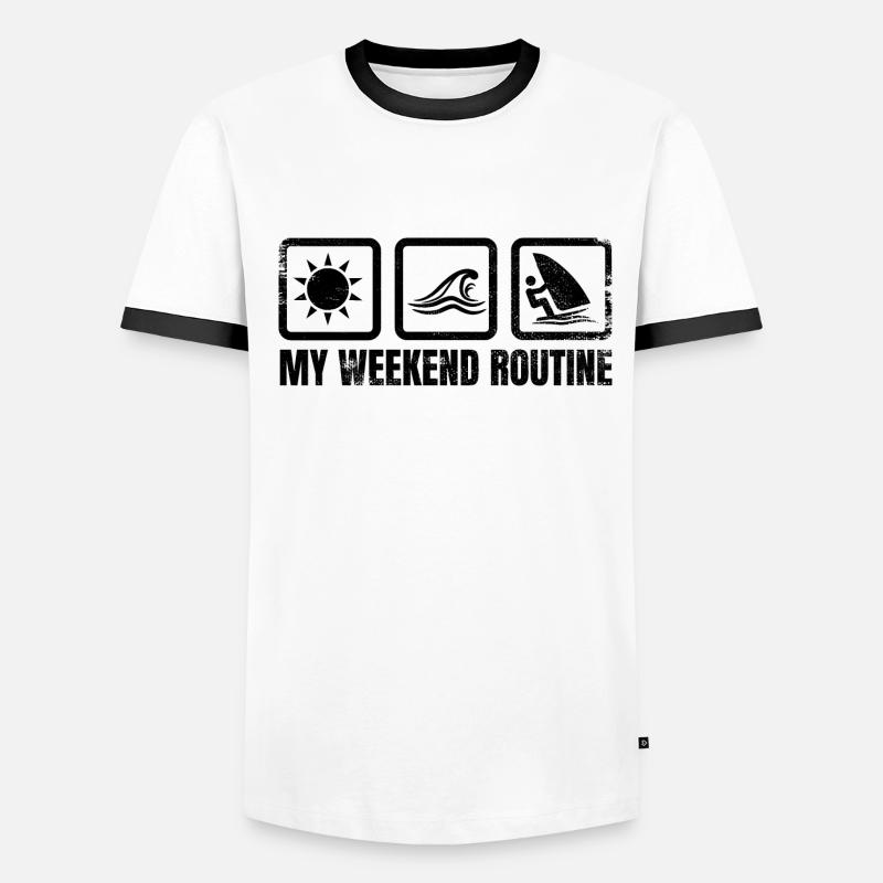 Routine du week-end de planche à voile T-shirt contrasté Homme