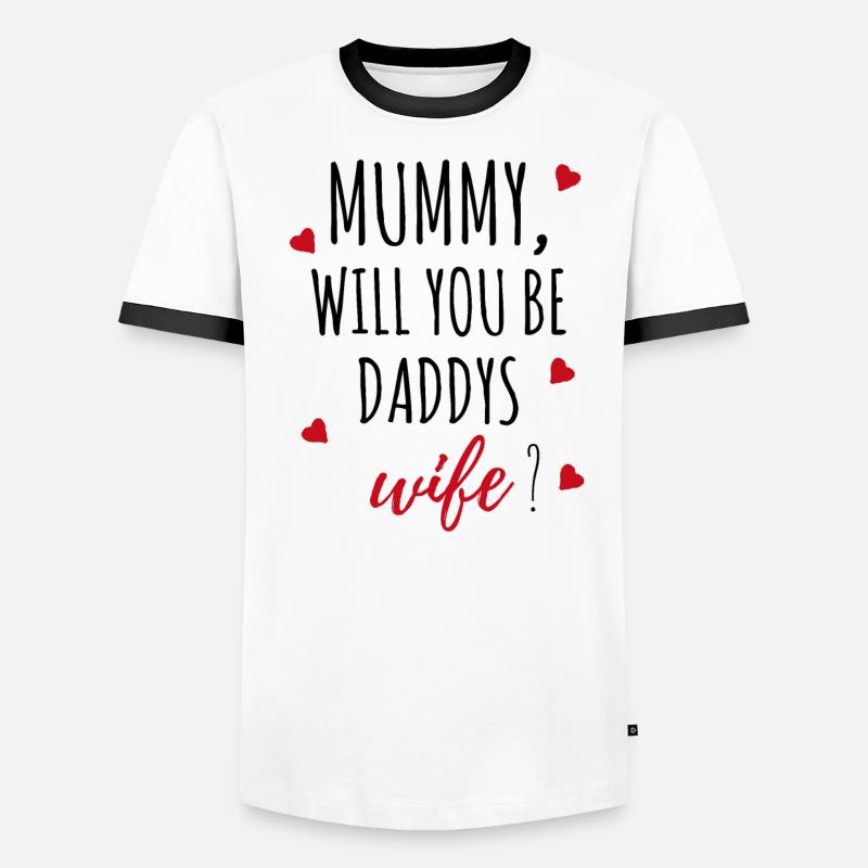 Marriage proposal request mummy gift idea Men's Ringer Shirt