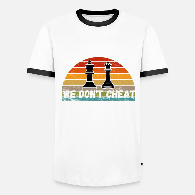 Schach Trend Chess Cheating Cheat Queens Gambit Men's Ringer Shirt