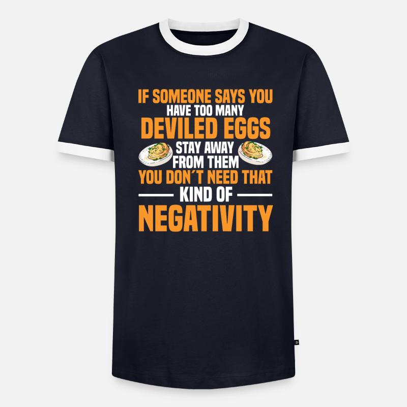 Gefüllte Eier - Sprüche - Männer Kontrast-T-Shirt - undefined