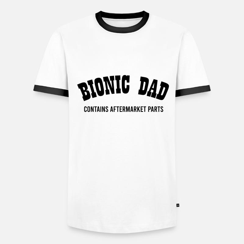 Bionic Dad Athletic Hip Knee Replacement Surgery T-shirt contrasté Homme