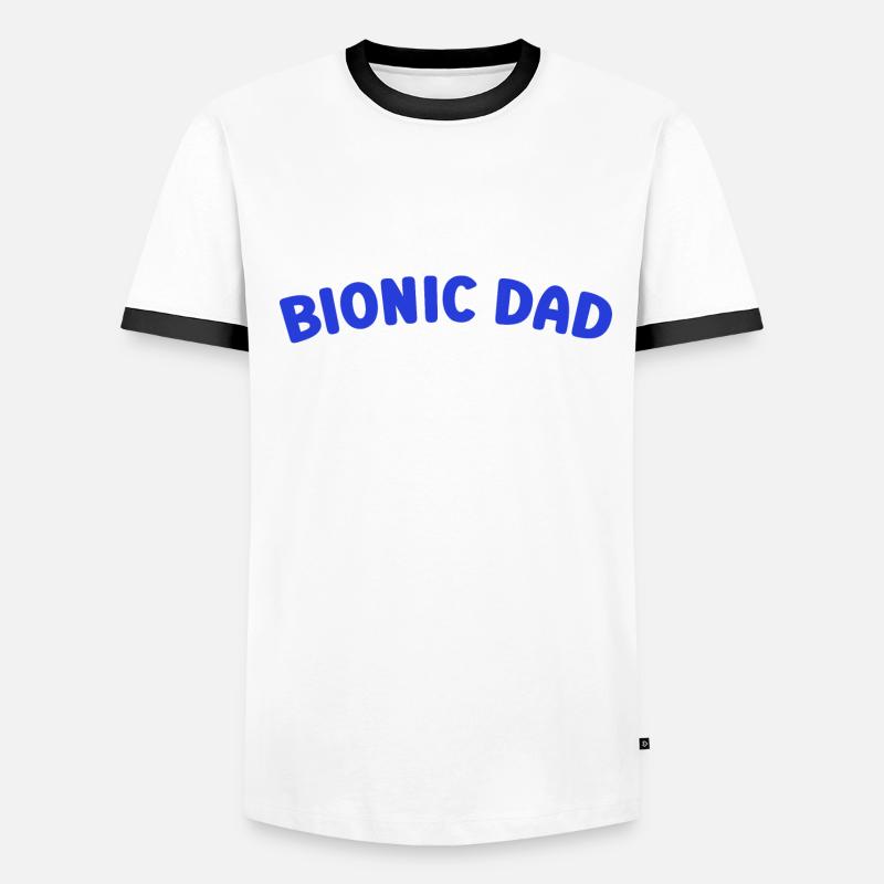 Bionic Dad Athletic Hip Knee Replacement Surgery T-shirt contrasté Homme