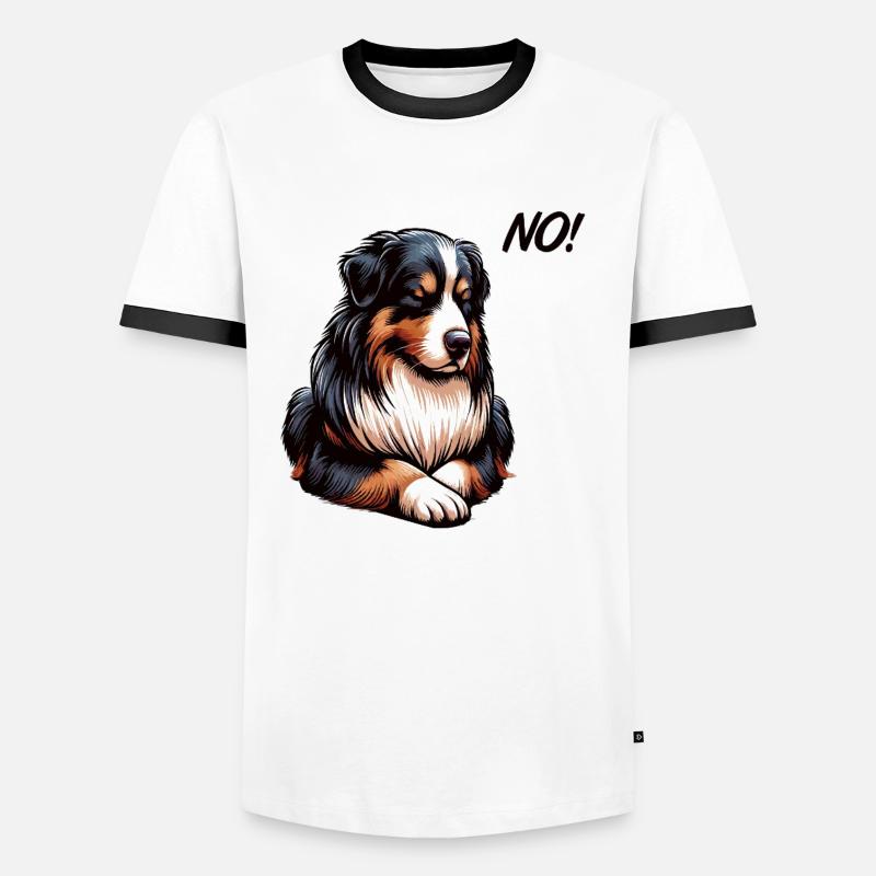 No Australian Shepherd Aussie Aussie Owner Men's Ringer Shirt