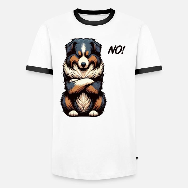 Pas de berger australien Aussie Propriétaire d’un Aussie T-shirt contrasté Homme