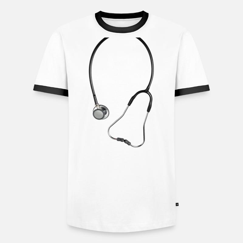 Realistic stethoscope Men's Ringer Shirt