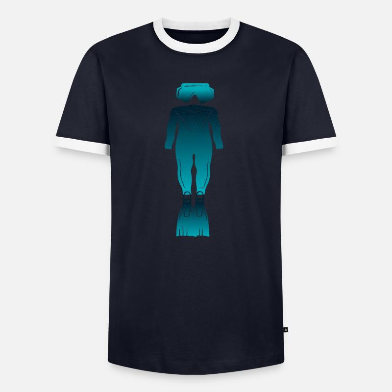 Combinaison de masque de plongée T-shirt contrasté Homme