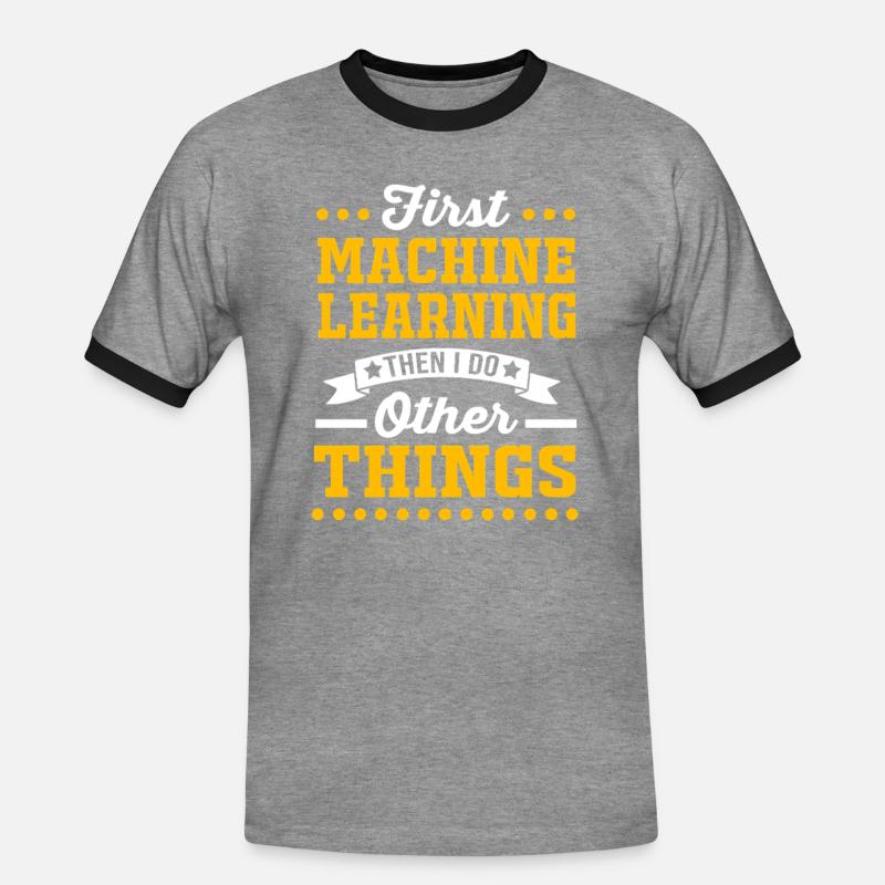 Programmer Coder GPT - Men's Ringer Shirt - heather grey/black