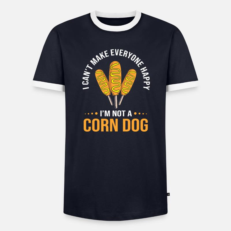 Corn Dog Männer Kontrast-T-Shirt
