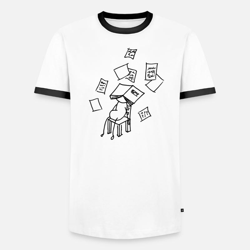 krank oder Schule Männer Kontrast-T-Shirt