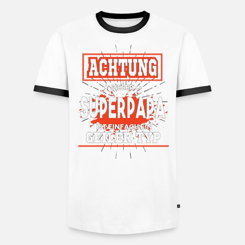 Superpapa ist einfach nur ein geiler Typ Männer Kontrast-T-Shirt