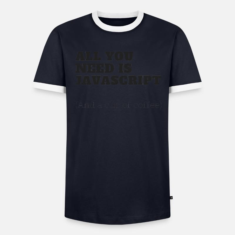 Tout ce que vous avez besoin est JavaScript T-shirt contrasté Homme