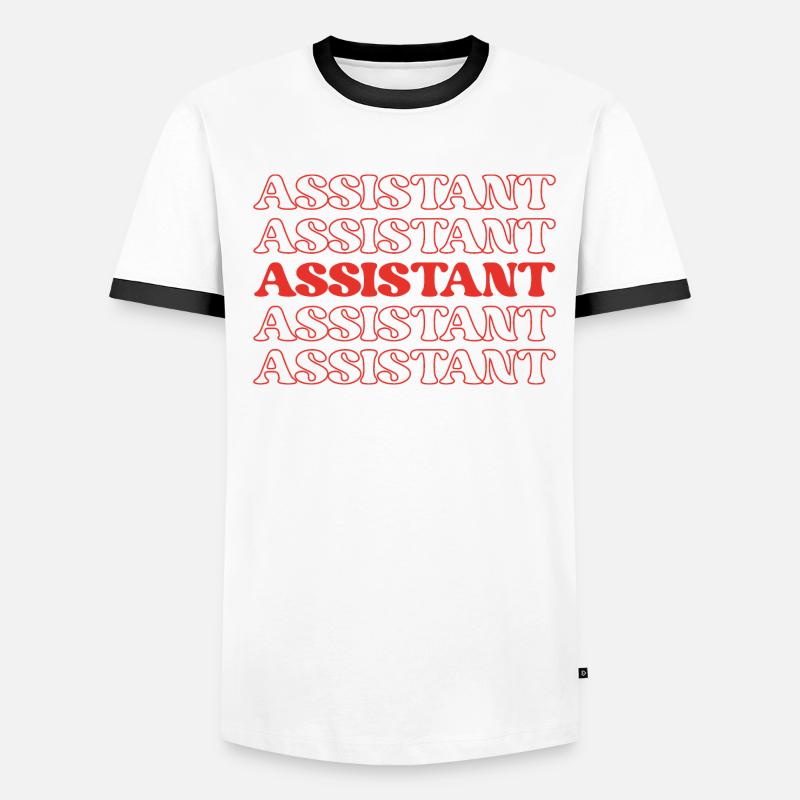 Assistante Assistante Assistante Aide Supportrice T-shirt contrasté Homme