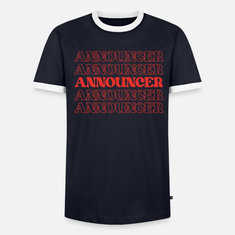 Ansager, Moderator, Moderator, Kommentator Männer Kontrast-T-Shirt