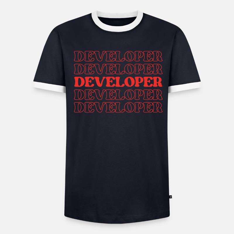 Developer Programmer Coder Coder Software Engineer Men's Ringer Shirt