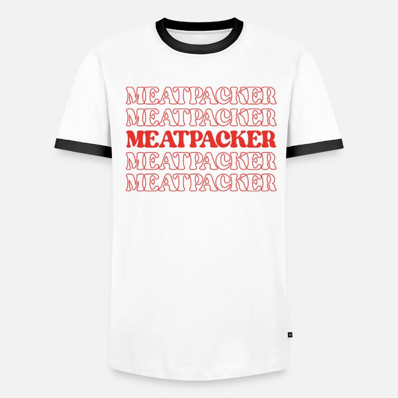 Meatpacker Meat Processor Meat Worker Processor Men's Ringer Shirt