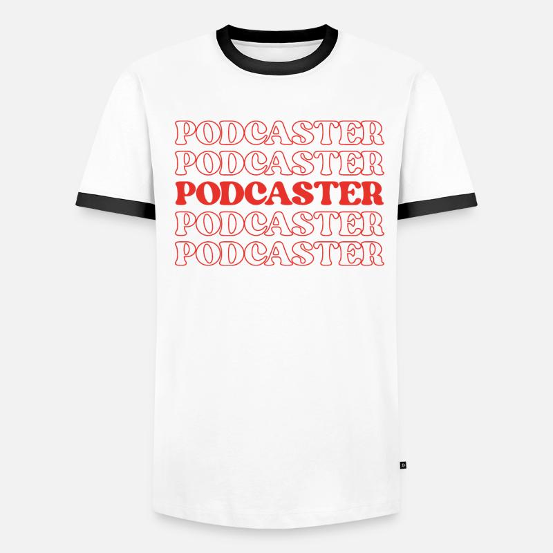 Podcaster, Moderator, Radiomoderator Männer Kontrast-T-Shirt