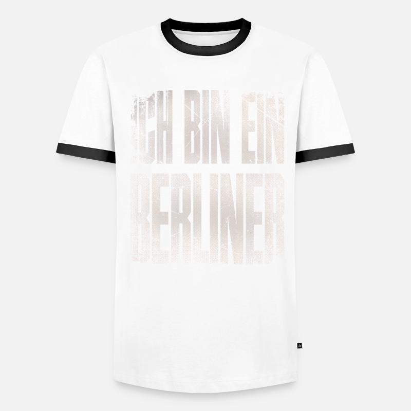 Ich bin ein Berliner Männer Kontrast-T-Shirt