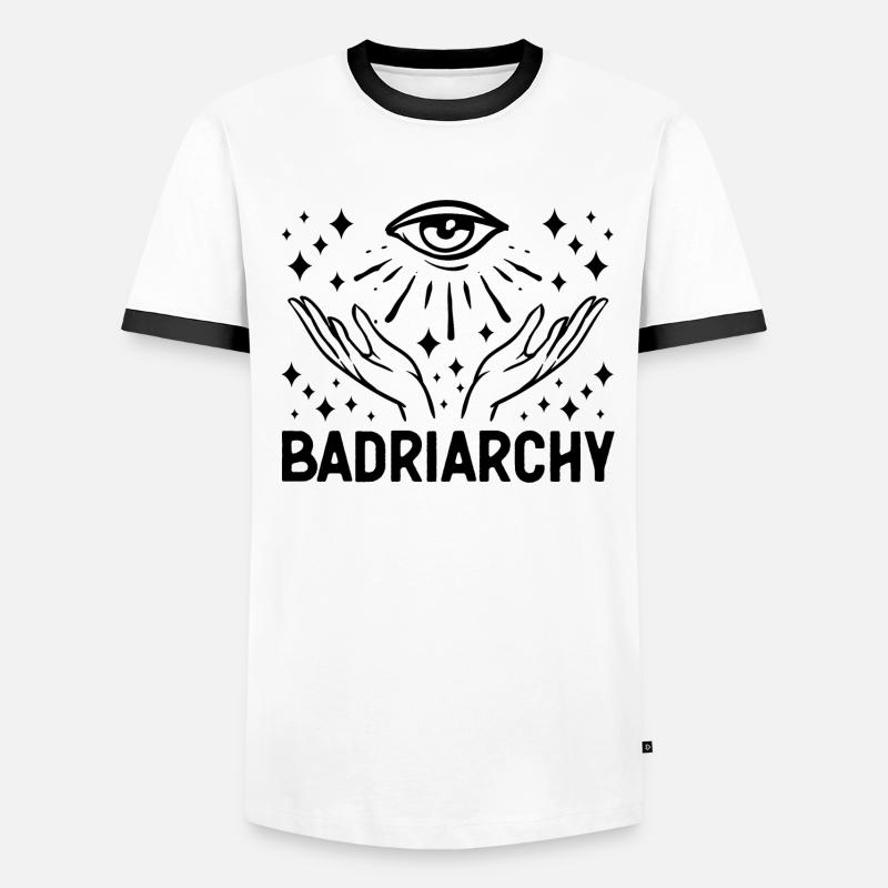 Celestial Moon Hex The Patriarchy Badriarchy Men's Ringer Shirt