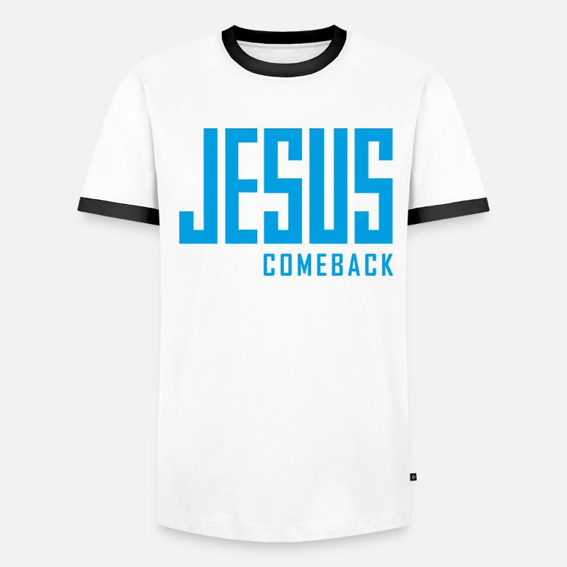 Jesus Comeback – Dein Glaubens-Statement! Männer Kontrast-T-Shirt