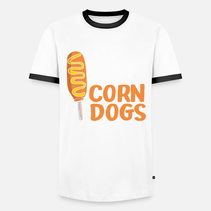 Corn Dog Männer Kontrast-T-Shirt